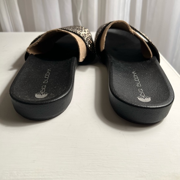Big Buddha black and bronze beaded slides. Size 10 - Picture 5 of 6